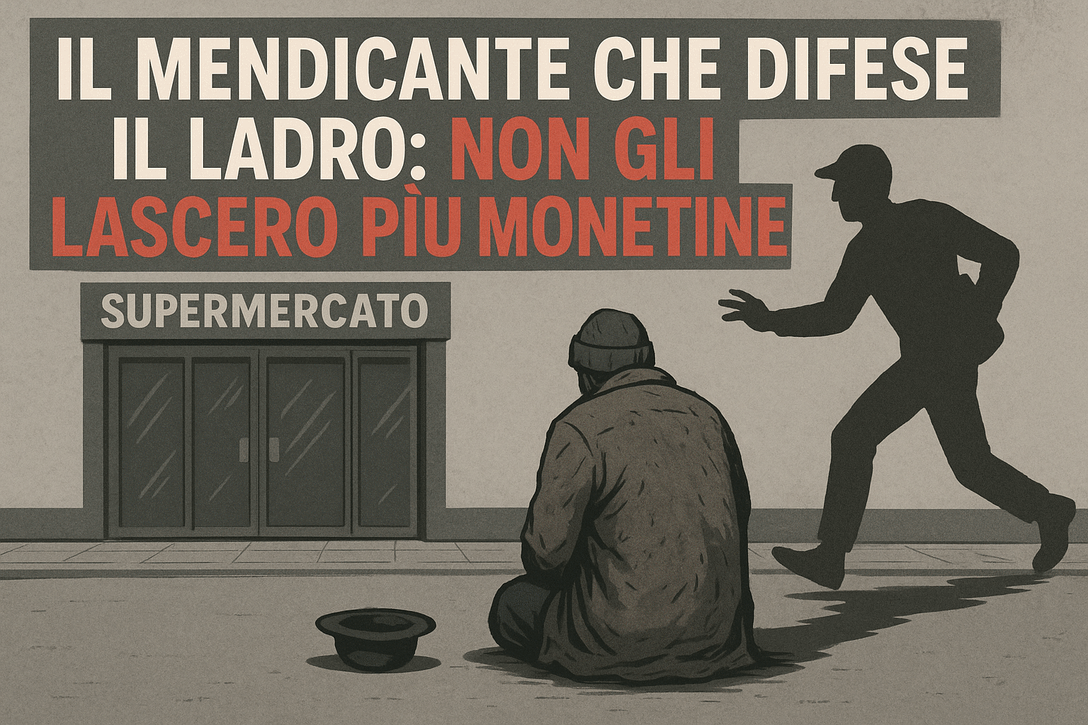 Il mendicante che difese il ladro : non gli lascerò più monetine